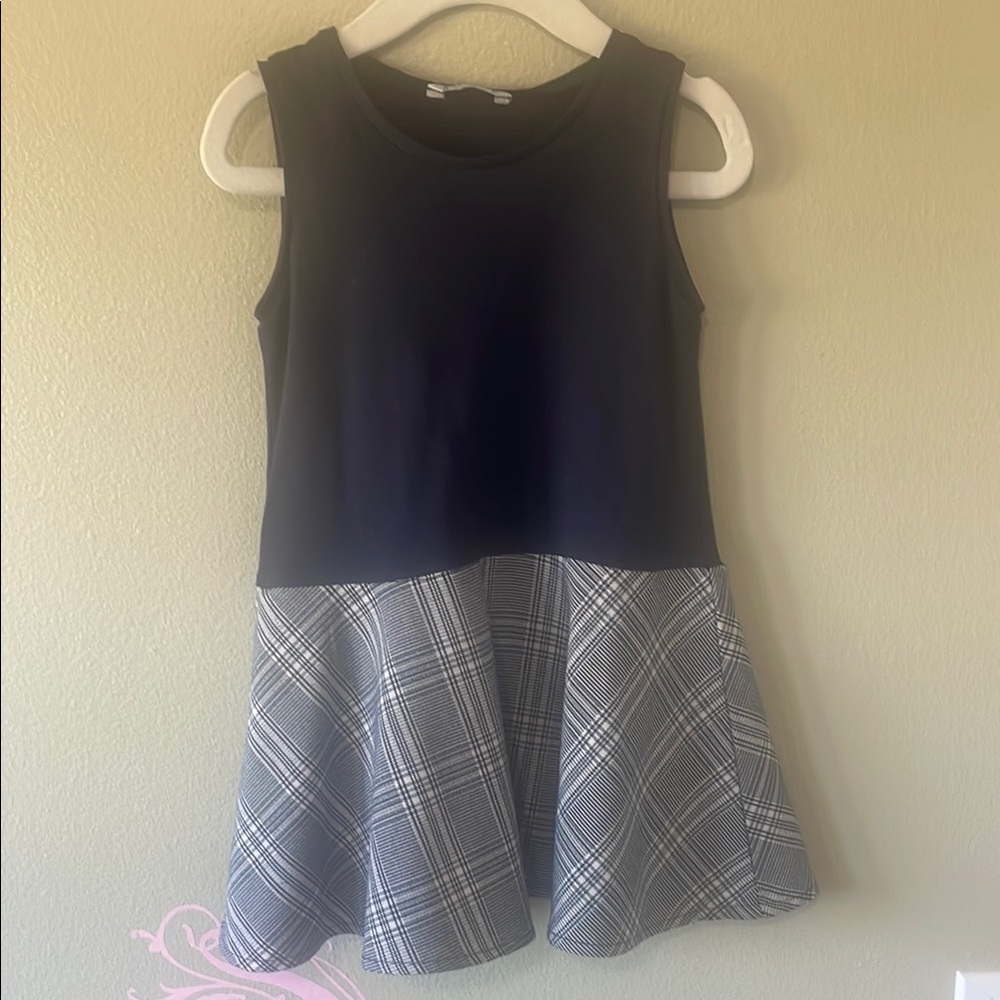 Mayoral Black and Gray Fit and Flare Dress Casual